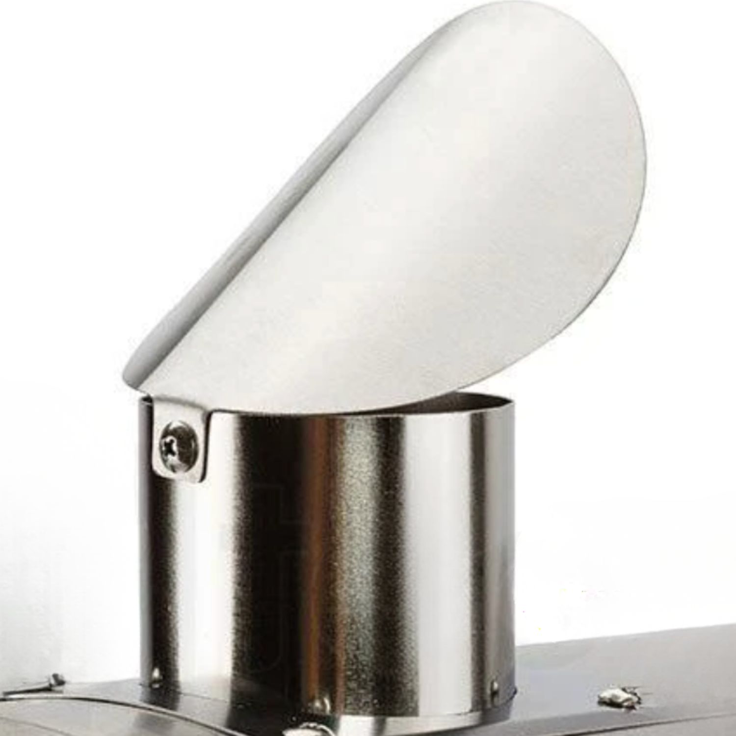 Gas pizza oven chimney closeup